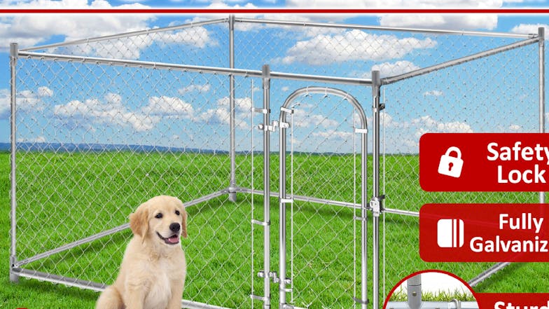 TSB Living Outdoor Fenced Dog Run 2.3 x 2.3 x 1.2m