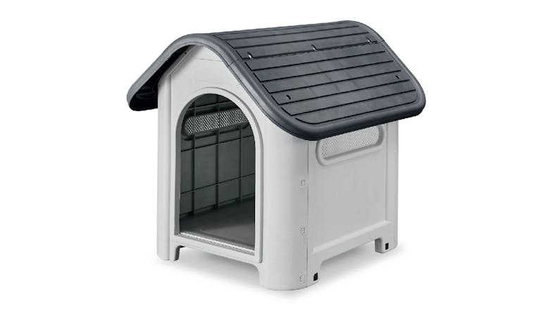 TSB Living Plastic Dog Kennel - Grey