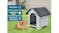 TSB Living Plastic Dog Kennel - Grey