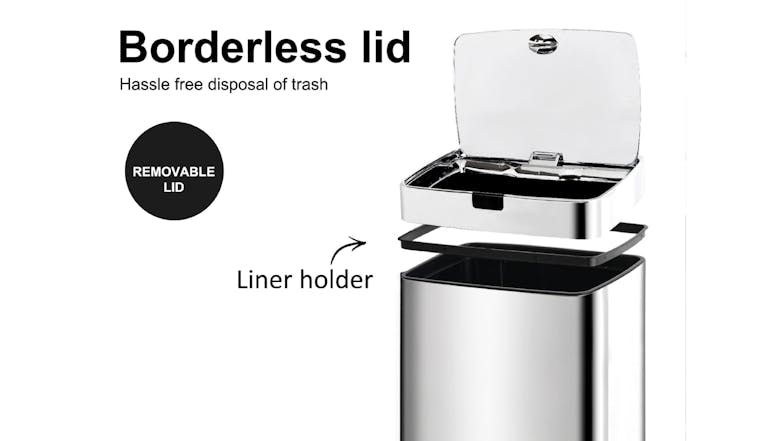 TSB Living 45L Motion Sensor Rubbish Bin - Stainless Steel