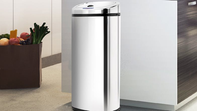 TSB Living 50L Motion Sensor Rubbish Bin - Stainless Steel