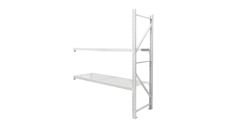 TSB Living 2 Tier Longspan Add-On Shelving Unit 1.5m - Grey-White