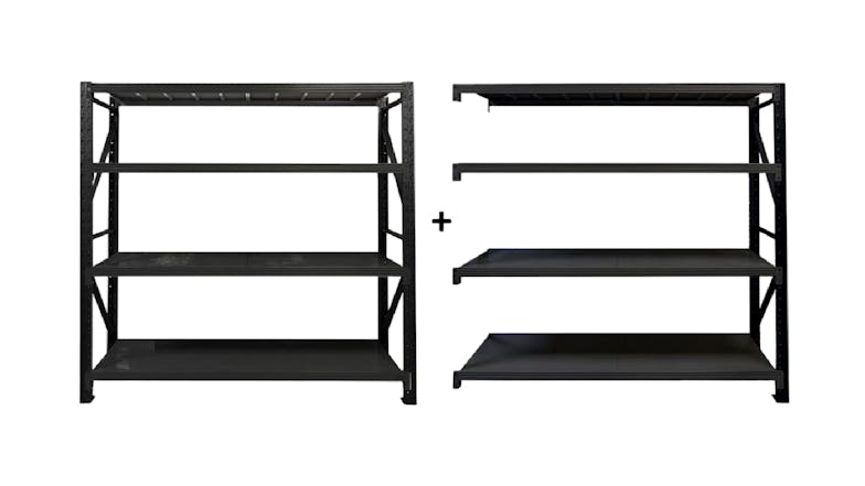 TSB Living 4 Tier Longspan Add-On Shelving Unit 1.5m - Black