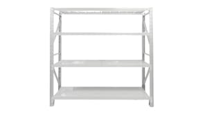 TSB Living 4 Tier Longspan Shelving Unit 2m - Grey-White