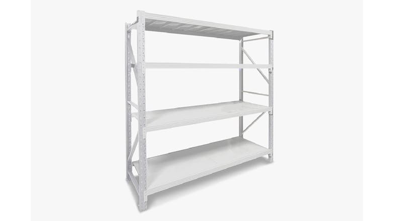 TSB Living 4 Tier Longspan Shelving Unit 2m - Grey-White