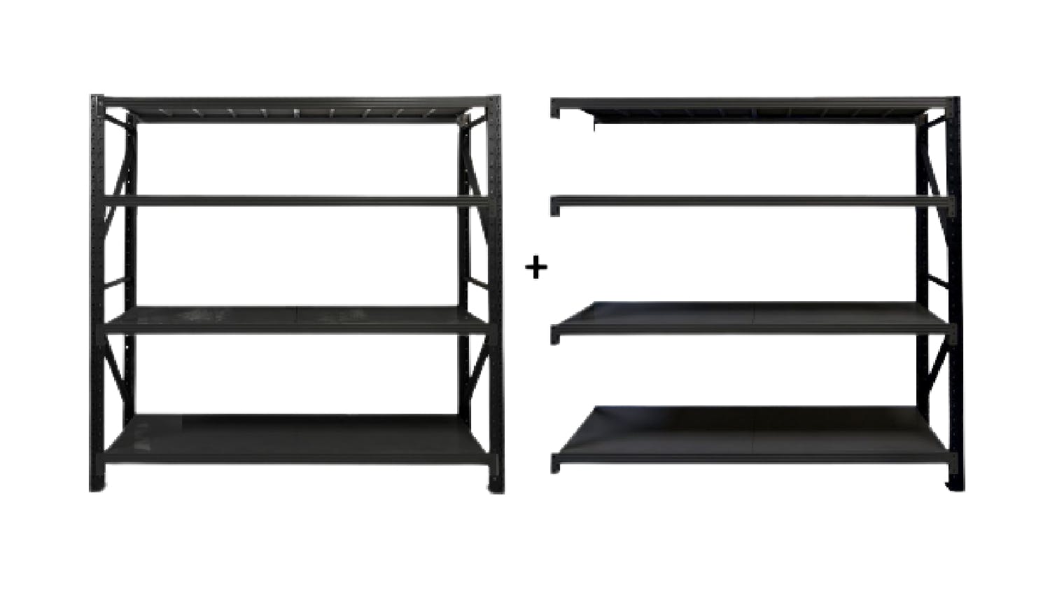 TSB Living 4 Tier Longspan Shelving Unit 2m - Black