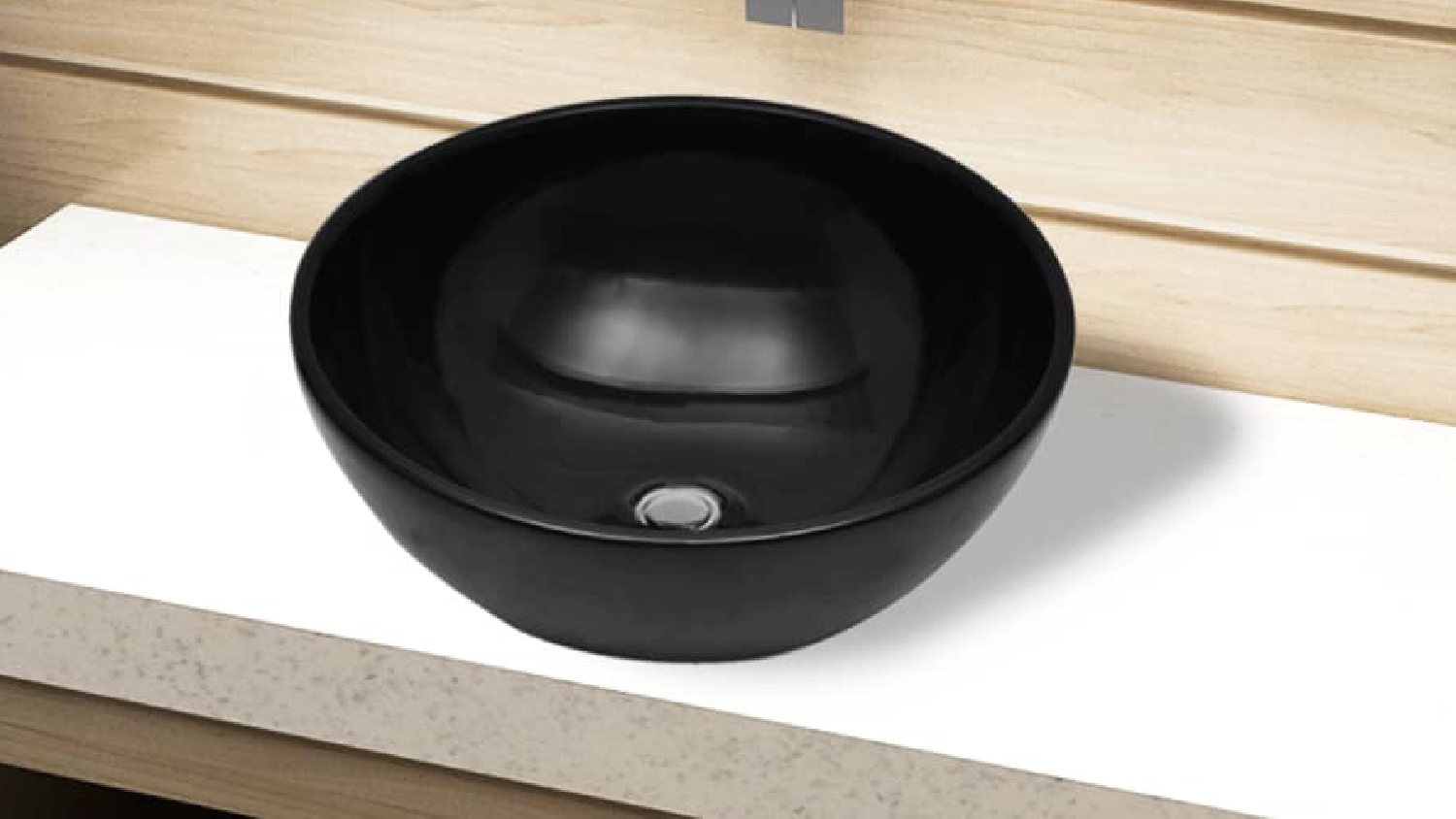 NNEVL Basin Round Ceramic 32.5cm - Black