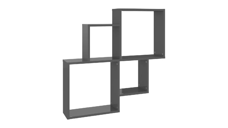 NNEVL Wall Shelves Cubes 80 x 15 x 78.5cm - Gloss Grey
