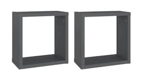 NNEVL Wall Shelves Floating Cube 2pcs. 30 x 15 x 30cm - Grey