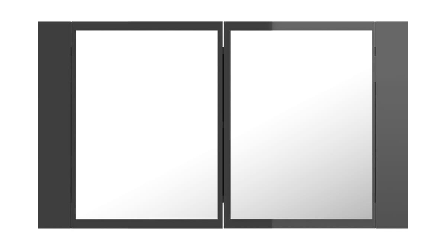 NNEVL LED Backlit Bathroom Mirror Cabinet in 80 x 12 x 45cm