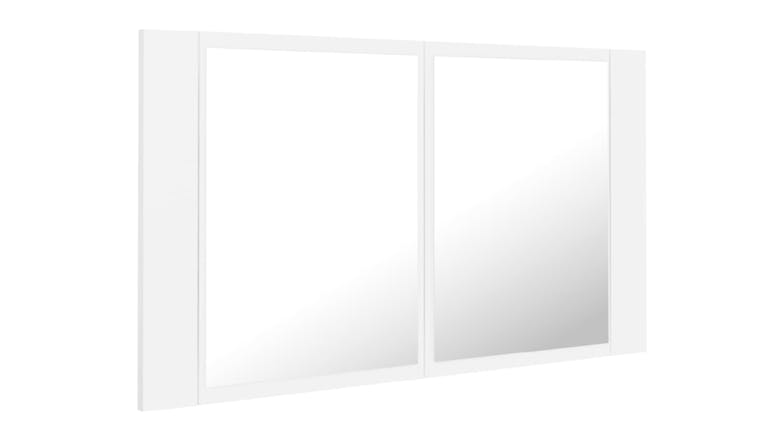 NNEVL LED Backlit Bathroom Mirror Cabinet 80 x 12 x 45cm - White