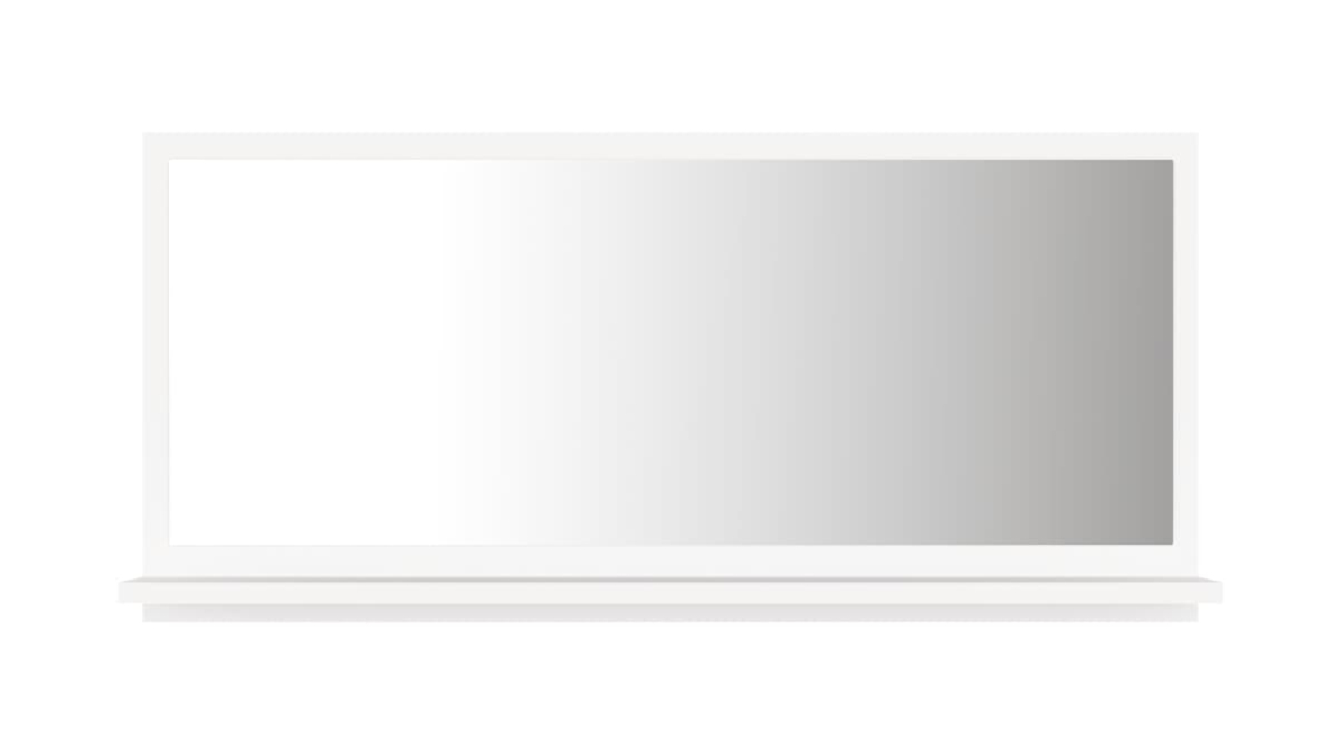 NNEVL Bathroom Mirror with BuiltIn Shelf 80 x 10.5 x 37cm White