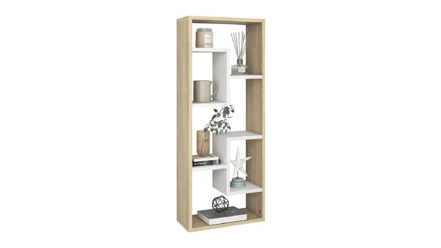 NNEVL Wall Shelves 5 Display 36 x 16 x 90cm - Sonoma Oak