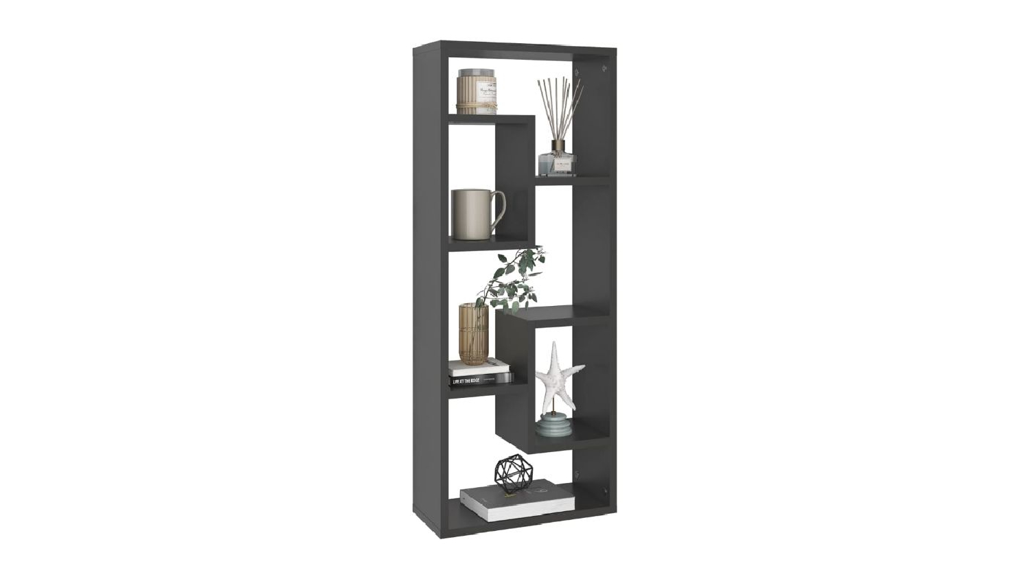 NNEVL Wall Shelves 5 Display 36 x 16 x 90cm - Grey