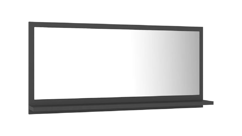 NNEVL Bathroom Mirror w/ Built-In Shelf 80x10.5x37cm Grey