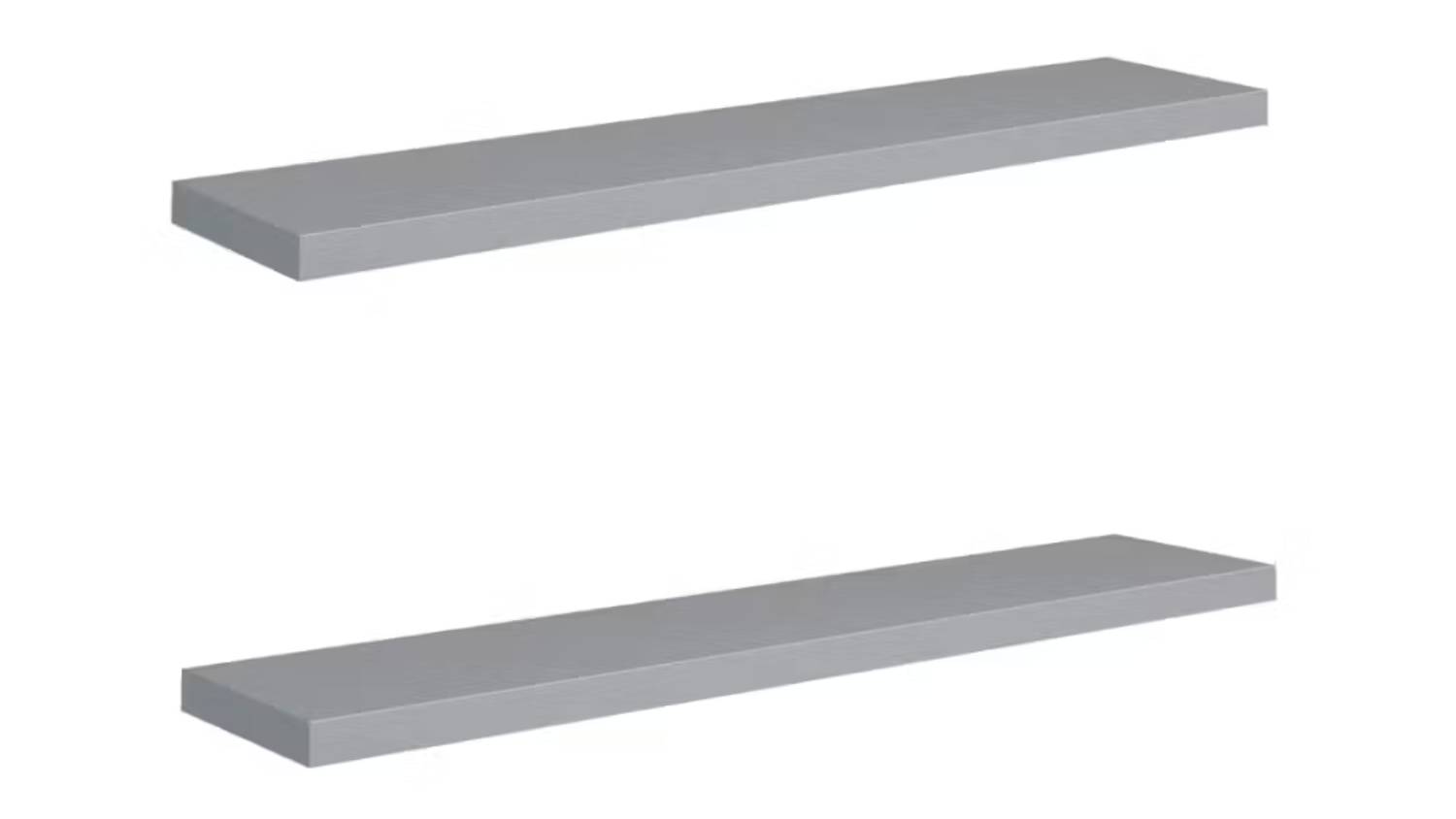 NNEVL Ledge Wall Shelves 2 pcs. 120 x 23.5 x 3.8cm - Grey