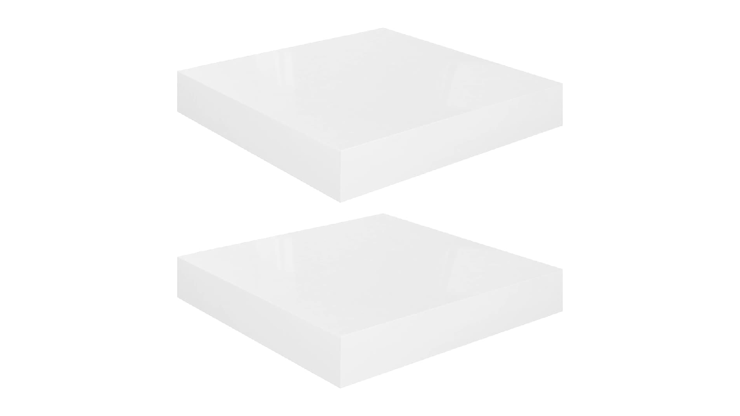 NNEVL Ledge Wall Shelves 2pcs. 23 x 23.5 x 3.8cm - Gloss White