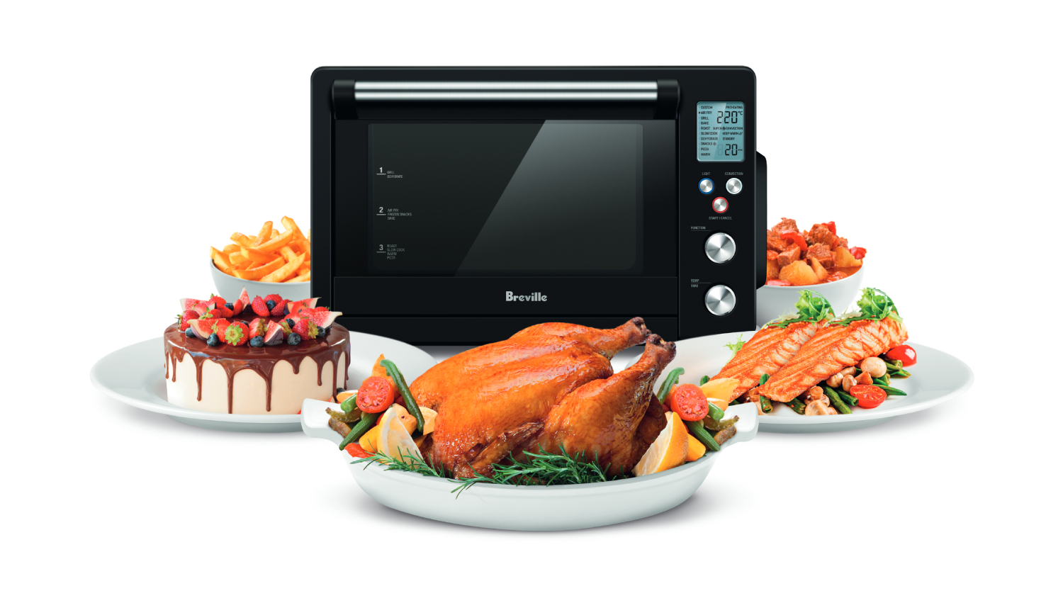 Breville the AllinOne Compact 24L Air Fryer Oven Matte Black (LOV660MTB) Harvey Norman New