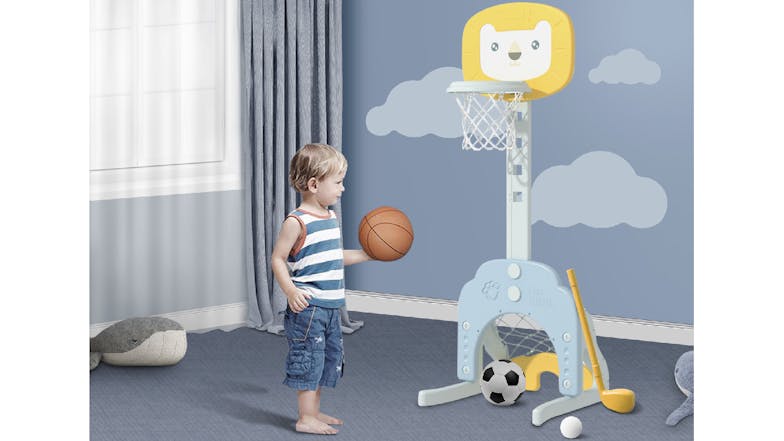 TSB Living Children's 3-in-1 Basketball Hoop - Lion Theme