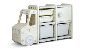 TSB Living Children's Car-Shaped Storage Shelf Set 112 x 31 x 65cm - White