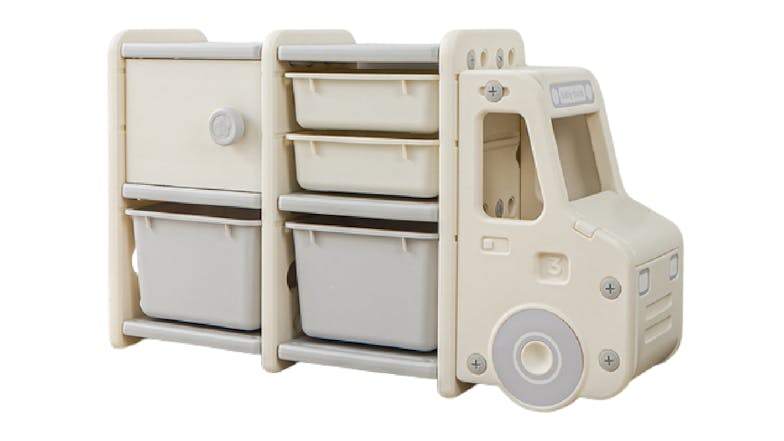 TSB Living Children's Car-Shaped Storage Shelf Set 112 x 31 x 65cm - White