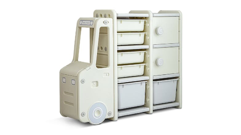 TSB Living Children's Car-Shaped Storage Shelf Set 112 x 31 x 94cm - White