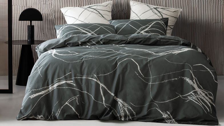 Solna Storm Duvet Cover Set by Savona - Super King