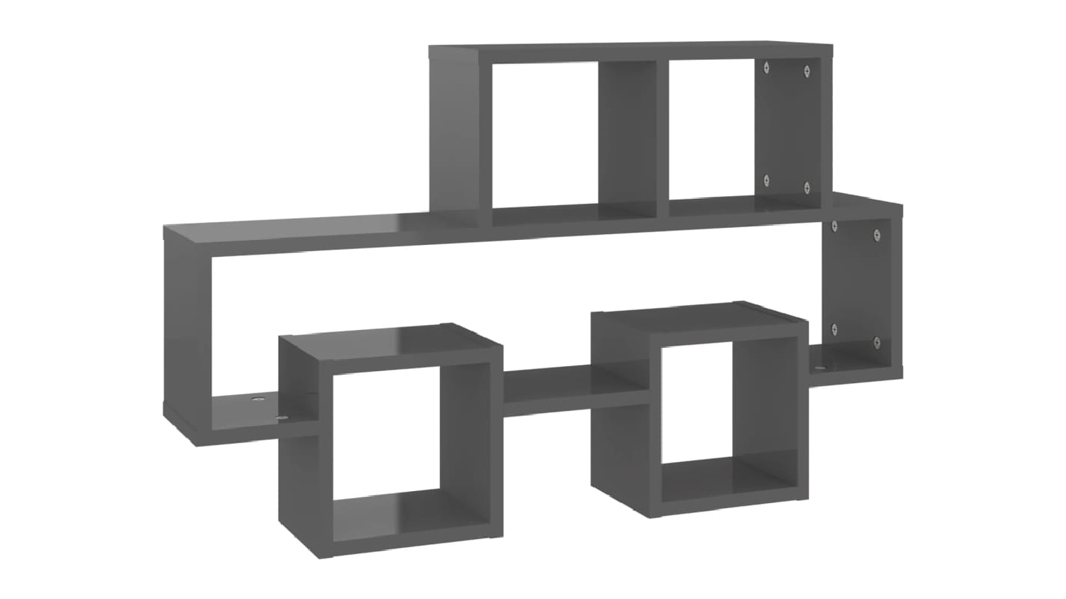 NNEVL Wall Shelves CarShaped 82 x 15 x 51cm Gloss Grey Harvey