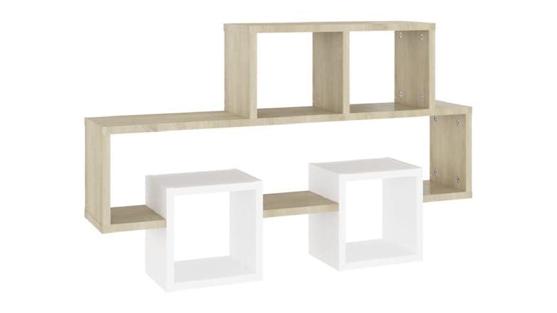 NNEVL Wall Shelves Car-Shaped  82 x 15 x 51cm - Sonoma Oak/White