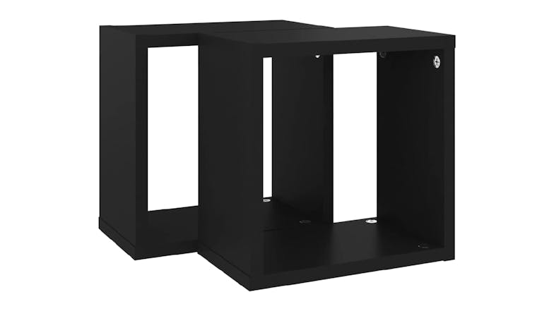 NNEVL Wall Shelves Floating Rectangle 2pcs. 26 x 15 x 26cm - Black