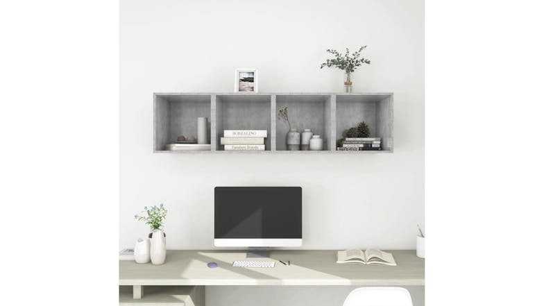 NNEVL Wall Cabinet 4pcs. 37 x 37 x 37cm - Concrete Grey