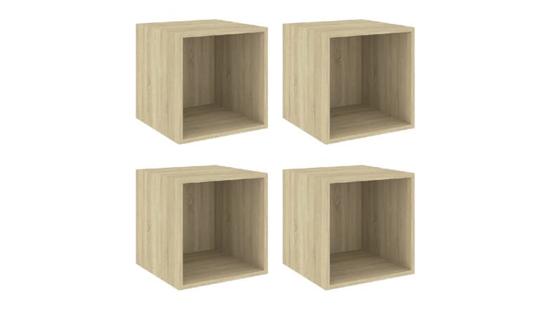 NNEVL Wall Cabinet 4pcs. 37 x 37 x 37cm - Sonoma Oak