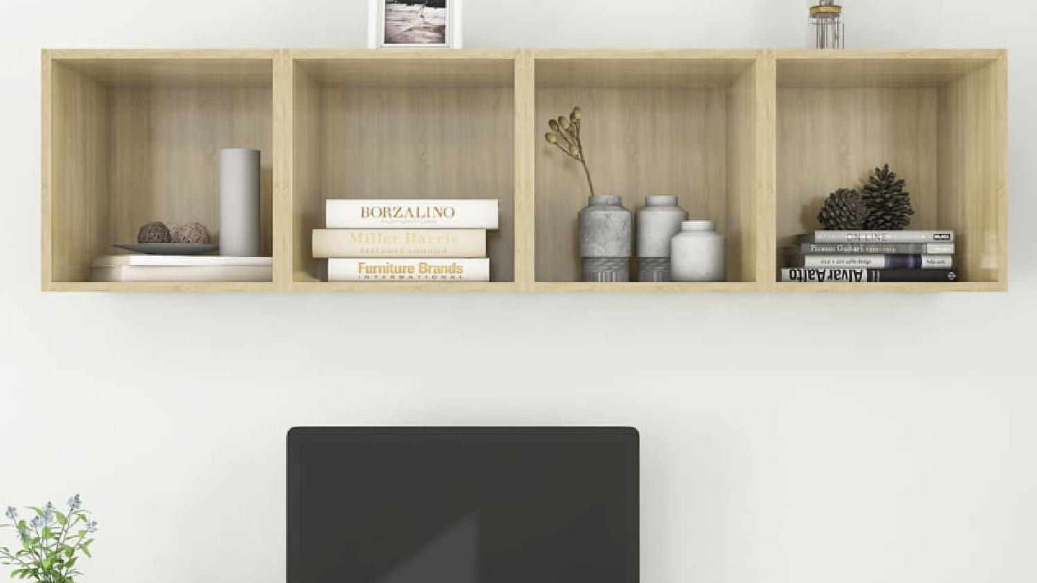 NNEVL Wall Cabinet 4pcs. 37 x 37 x 37cm - Sonoma Oak