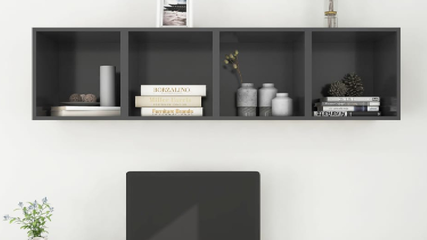 NNEVL Wall Cabinet 4pcs. 37 x 37 x 37cm - Grey