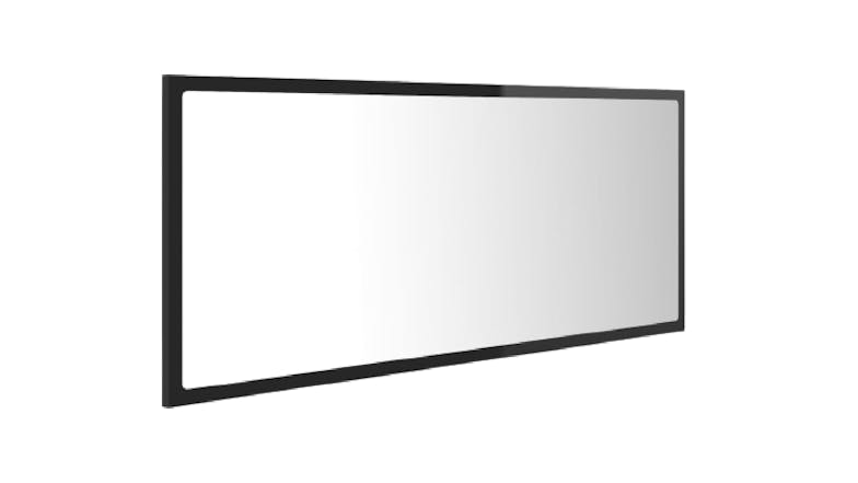 NNEVL LED Backlit Bathroom Mirror 100 x 8.5 x 37cm - Gloss Black