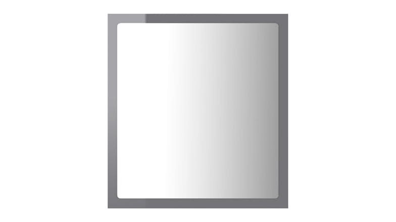 NNEVL LED Backlit Bathroom Mirror 40x8.5x37cm Gloss Grey