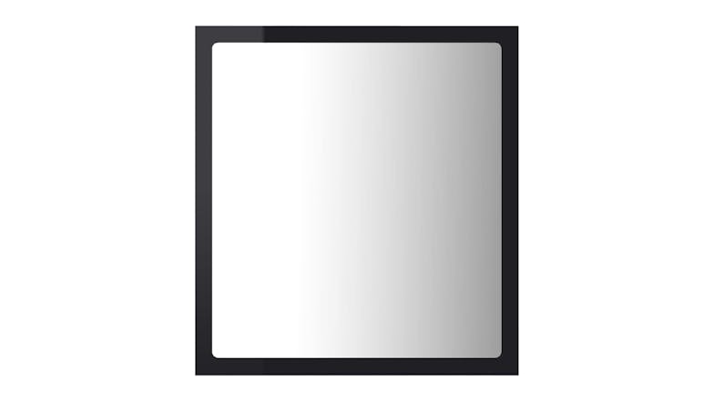 NNEVL LED Backlit Bathroom Mirror 40x8.5x37cm Gloss Black
