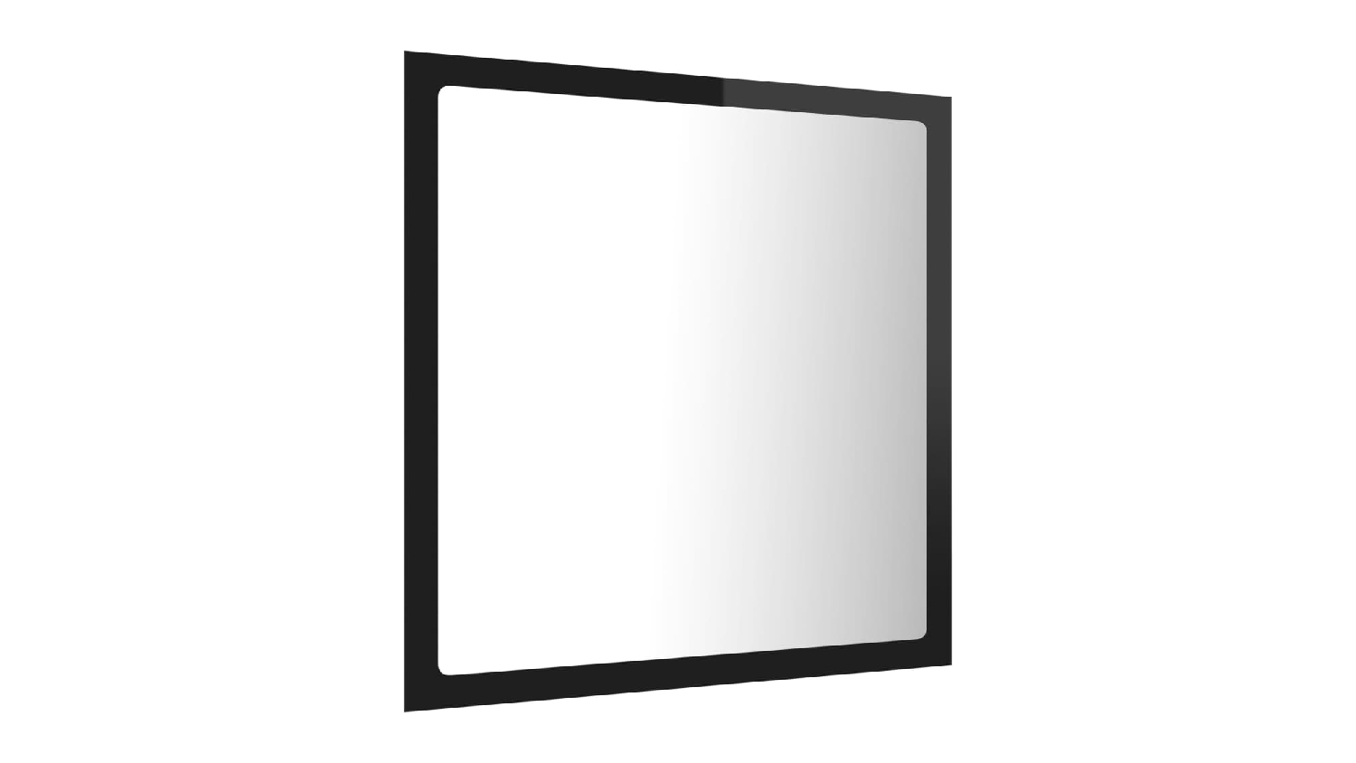 NNEVL LED Backlit Bathroom Mirror 40x8.5x37cm Gloss Black Harvey