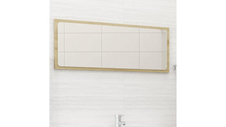 NNEVL Bathroom Mirror 90 x 1.5 x 37cm - Sonoma Oak