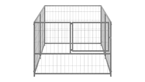 NNEVL Dog Cage Steel 200 x 100 x 70cm - Silver