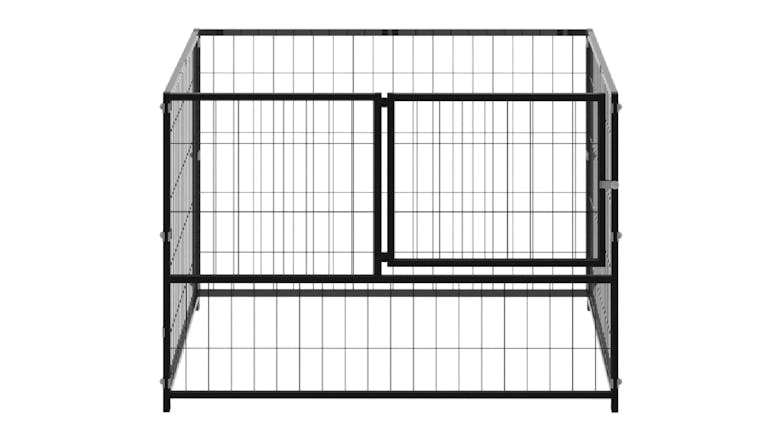 NNEVL Dog Cage Steel 100 x 100 x 70cm - Black
