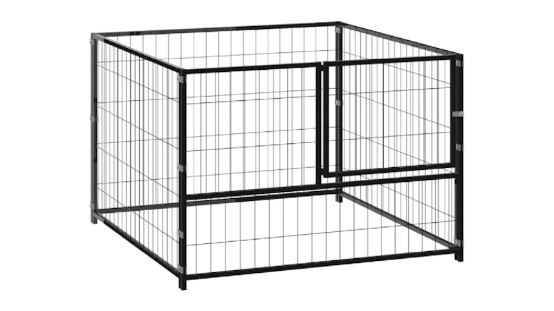 NNEVL Dog Cage Steel 100 x 100 x 70cm - Black