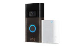Ring Video Doorbell (2nd Gen) with Chime - Venetian Bronze (Wireless, 1080p HD, Night Vision, Motion Detection, Two-Way Audio)