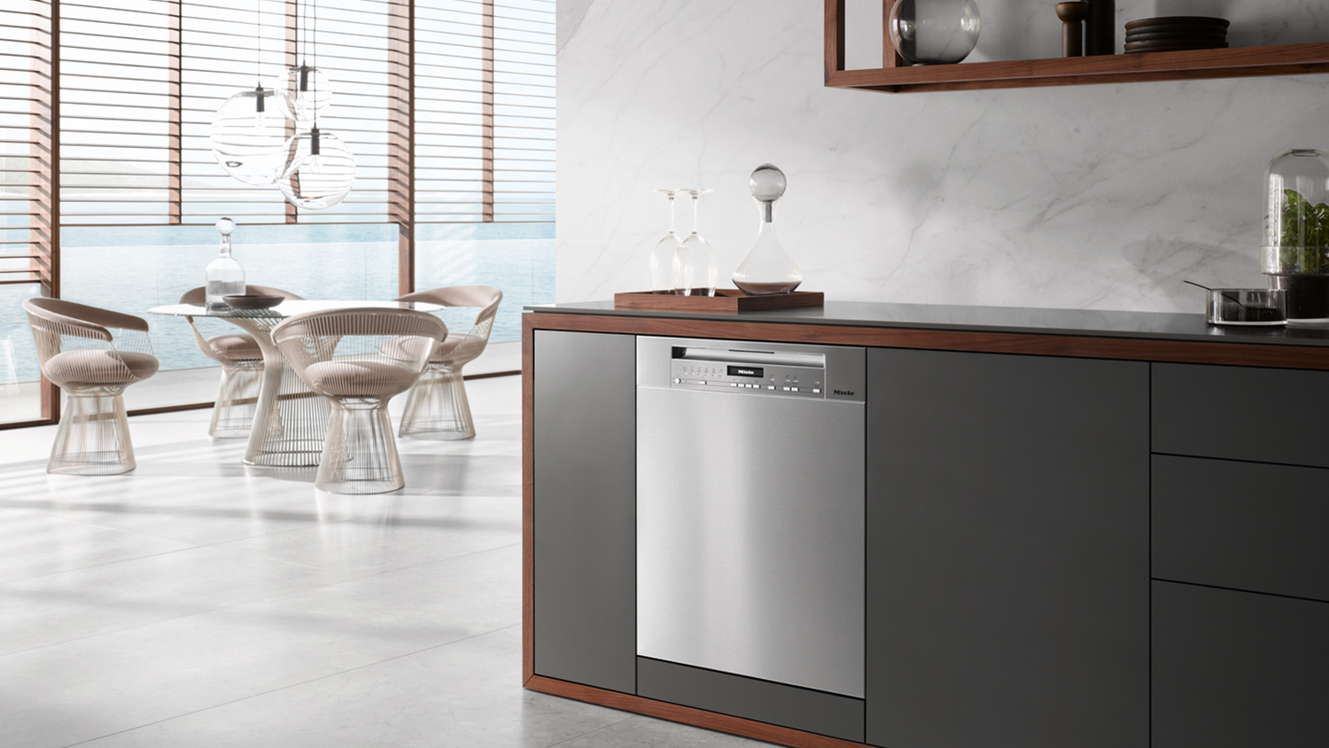 Miele 14 Place Setting BuiltUnder 60cm Dishwasher CleanSteel (G 7114