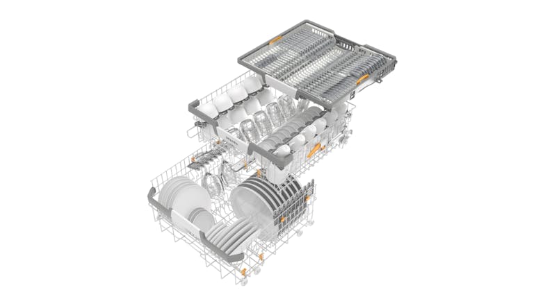 Miele 15 Place Setting Semi Integrated 60cm Dishwasher - CleanSteel (G 7319 SCi XXL/11321130)