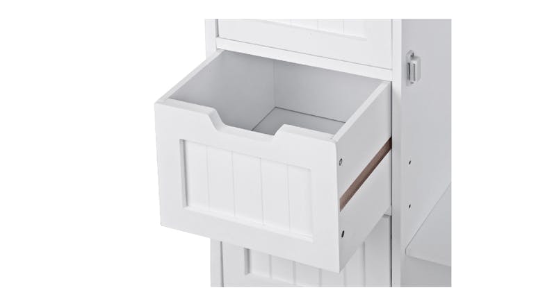 TSB Living 5 Compartment Storage Cabinet & Drawers - White