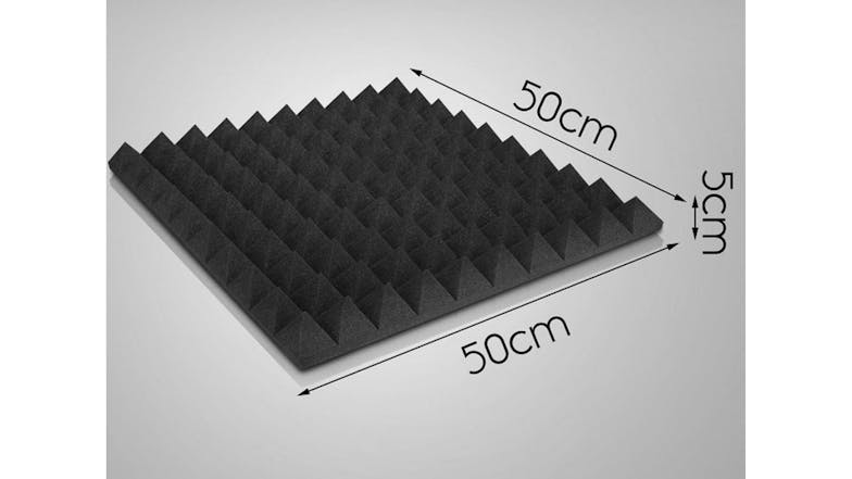 TSB Living Pyramid Acoustic Foam 50 x 50cm 6pcs. - Black