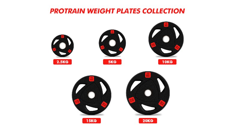 PROTRAIN Rubber Coated Weight Plate 15kg 2pcs.