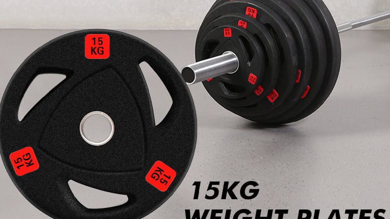 PROTRAIN Rubber Coated Weight Plate 15kg 2pcs.