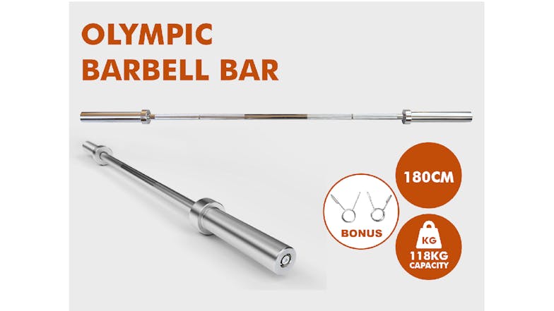 PROTRAIN Olympic Barbell Bar w/ Collars